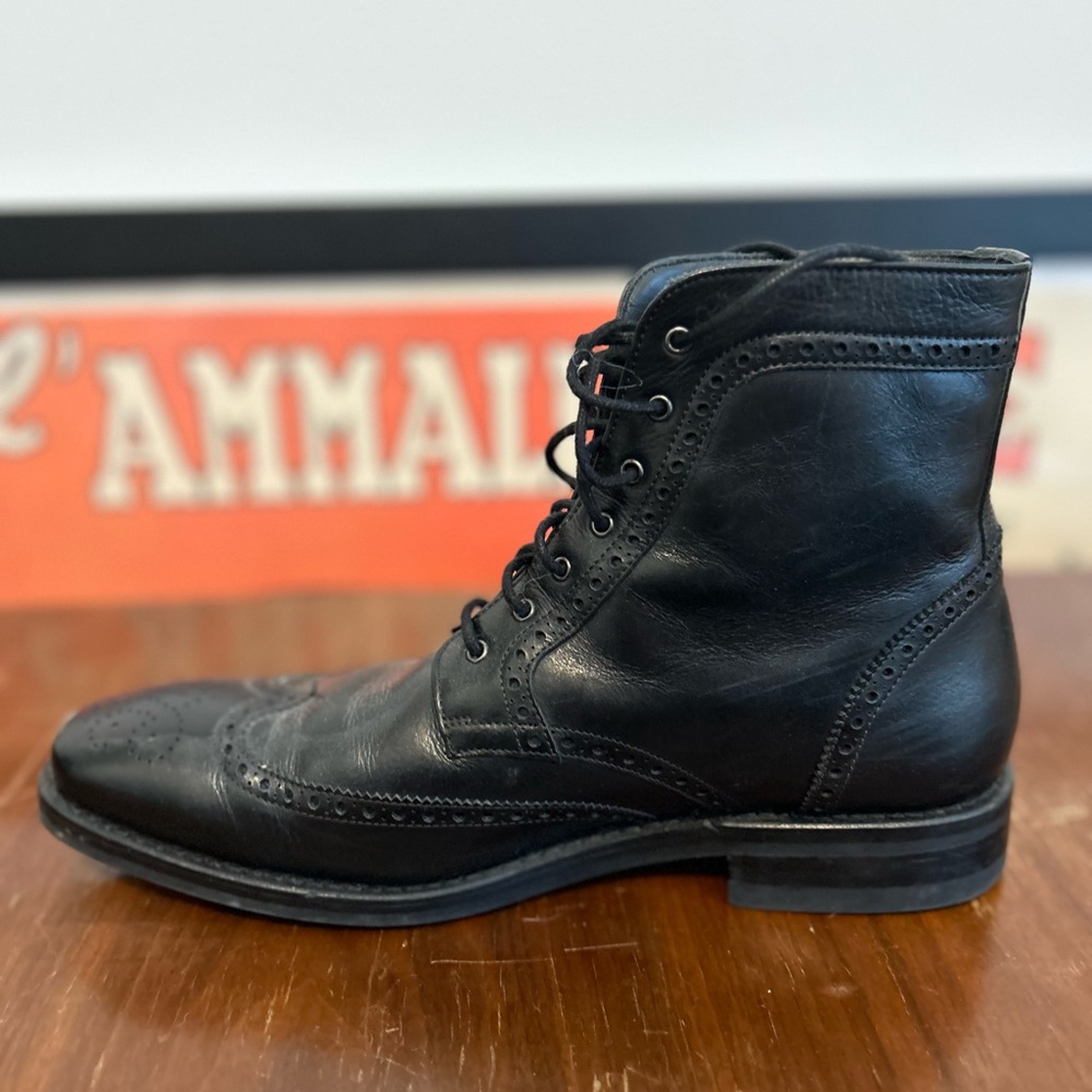 Thursday Boots Black Wingtip Dress Boots US Size 10